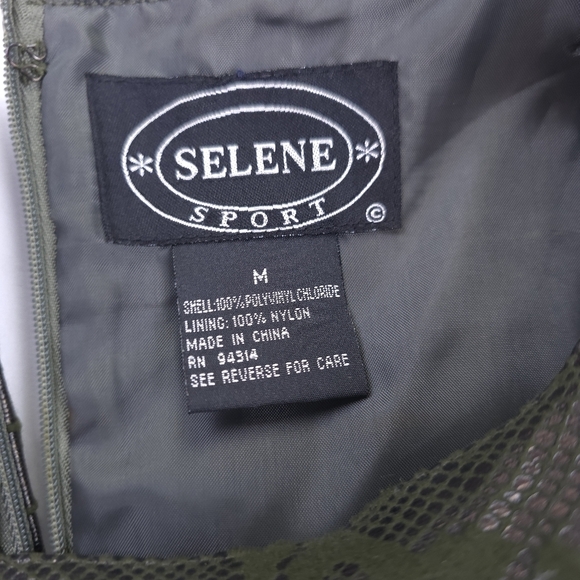 Selene Elegant Green Embossed Sleeveless Dress M - Picture 2 of 11